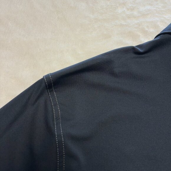 NWT Masters Tech Mens Golf Polo Size Large Grey Black Colorblock Performance - Picture 11 of 13